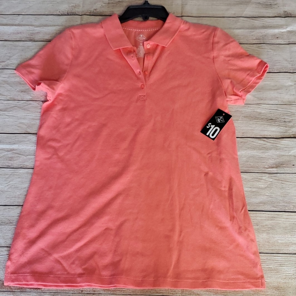 St. John's Bay Short Sleeve Polo (Size: M) NWT